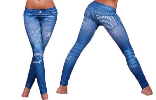 Sexy Womens Skinny Jeans Denim Look Legging Pants